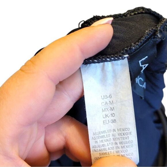 La Blanca Women's Black Strappy One Piece Swimsuit Size US 6 - Picture 4 of 7